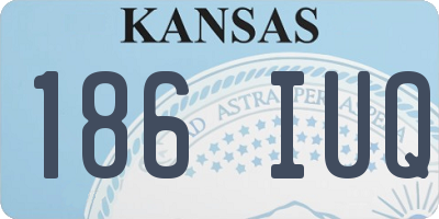 KS license plate 186IUQ