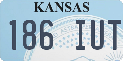KS license plate 186IUT