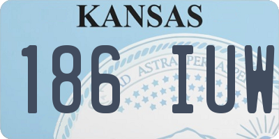 KS license plate 186IUW