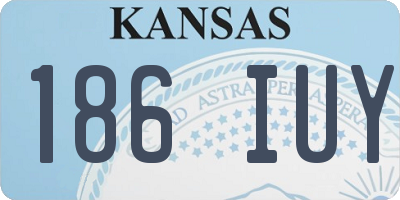 KS license plate 186IUY