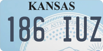 KS license plate 186IUZ