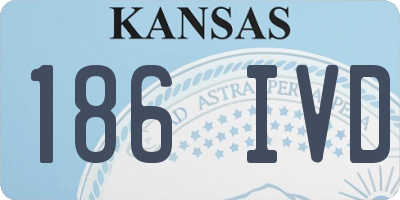 KS license plate 186IVD