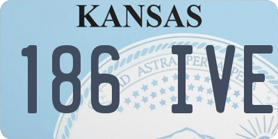KS license plate 186IVE