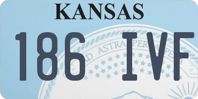 KS license plate 186IVF