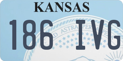 KS license plate 186IVG