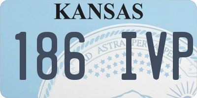 KS license plate 186IVP