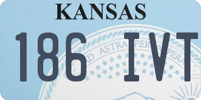 KS license plate 186IVT