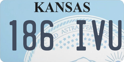 KS license plate 186IVU