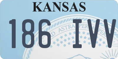 KS license plate 186IVV