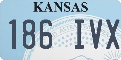 KS license plate 186IVX