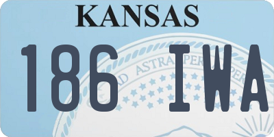 KS license plate 186IWA