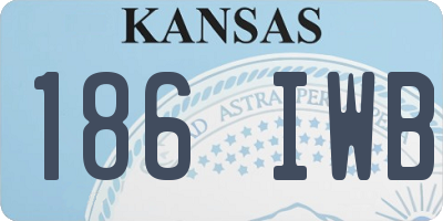 KS license plate 186IWB