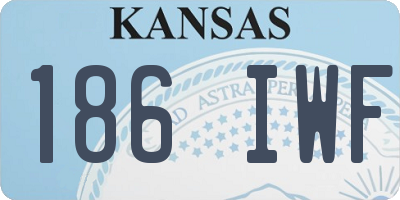 KS license plate 186IWF