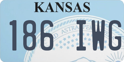KS license plate 186IWG