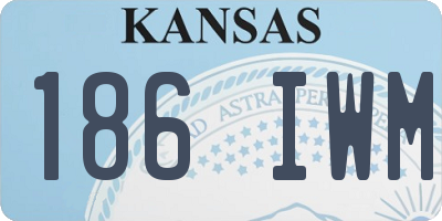 KS license plate 186IWM