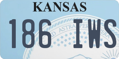 KS license plate 186IWS