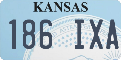 KS license plate 186IXA