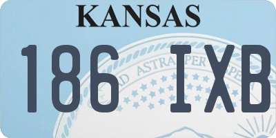 KS license plate 186IXB