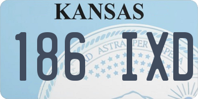 KS license plate 186IXD