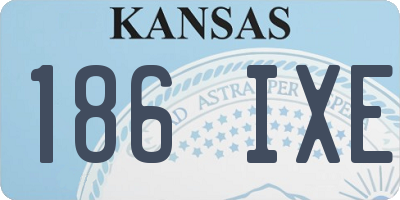 KS license plate 186IXE