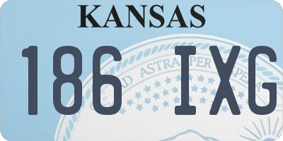 KS license plate 186IXG
