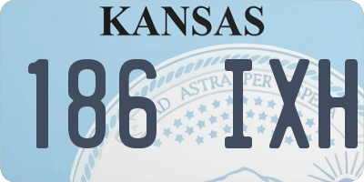 KS license plate 186IXH