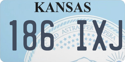KS license plate 186IXJ