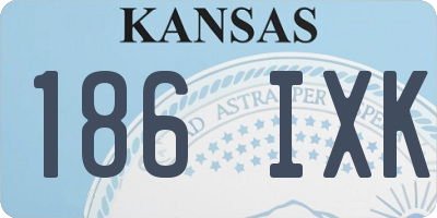 KS license plate 186IXK
