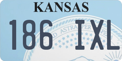 KS license plate 186IXL