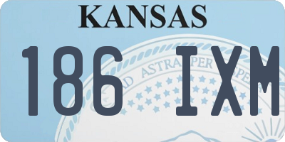 KS license plate 186IXM