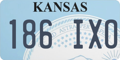 KS license plate 186IXO