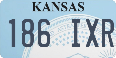 KS license plate 186IXR