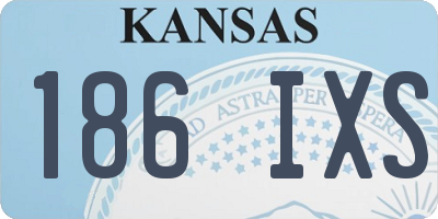KS license plate 186IXS