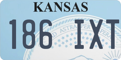 KS license plate 186IXT