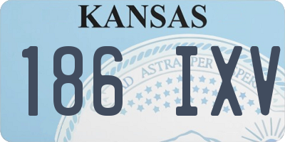 KS license plate 186IXV