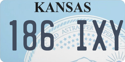 KS license plate 186IXY