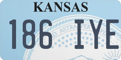 KS license plate 186IYE