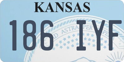 KS license plate 186IYF