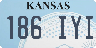 KS license plate 186IYI