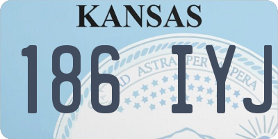 KS license plate 186IYJ