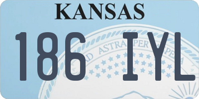 KS license plate 186IYL