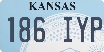 KS license plate 186IYP