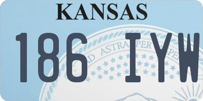 KS license plate 186IYW