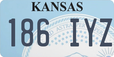 KS license plate 186IYZ