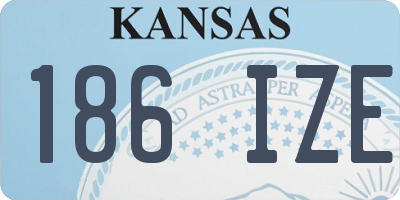 KS license plate 186IZE