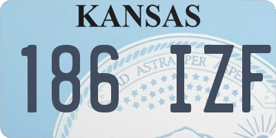 KS license plate 186IZF