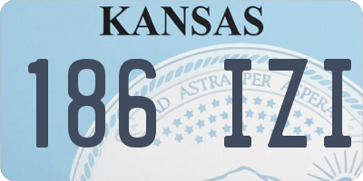 KS license plate 186IZI