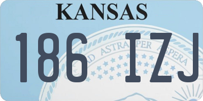 KS license plate 186IZJ