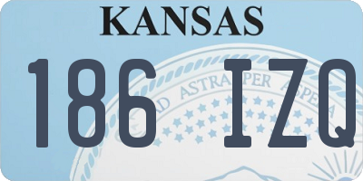 KS license plate 186IZQ