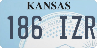 KS license plate 186IZR